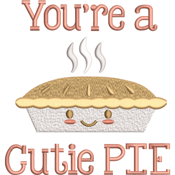 Cutie Pie Embroidery Design