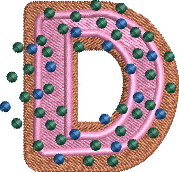 Pink Alphabet D