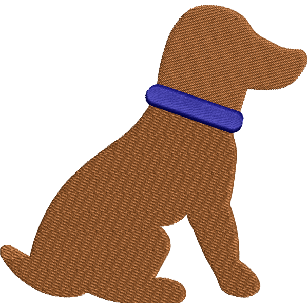 Sitting Dog Silhouette Design