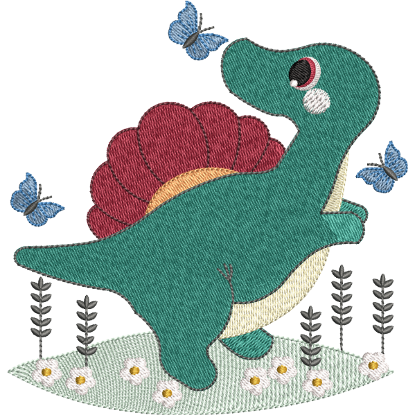 Dragon With Butterfly Design