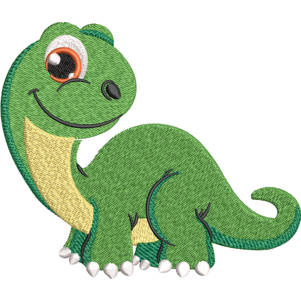 Baby Dinosaur Embroidery Design