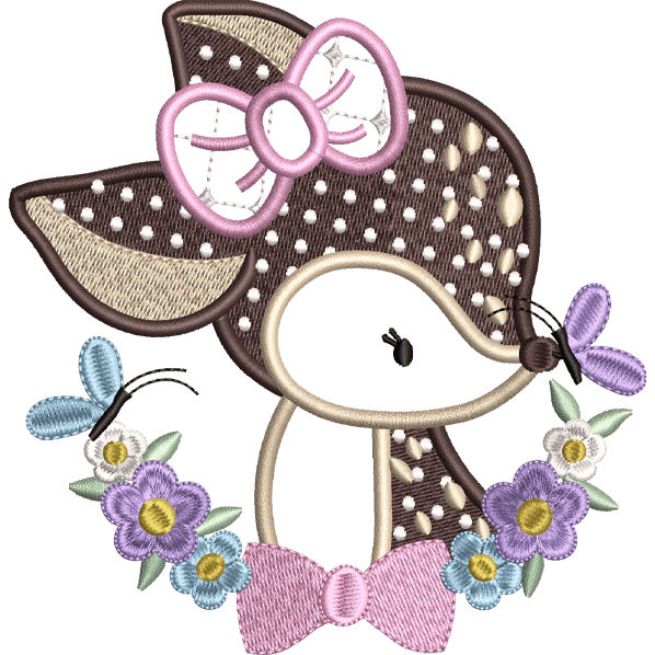 dear embroidery design