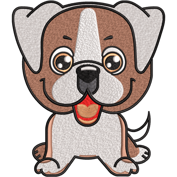 sweet puppy embroidery design