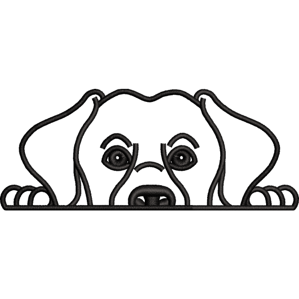 Hide Dog Outline Design
