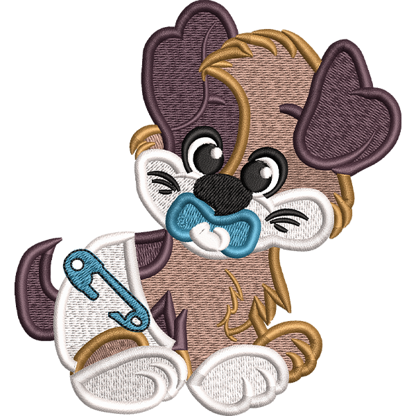 Baby Dog Embroidery Design
