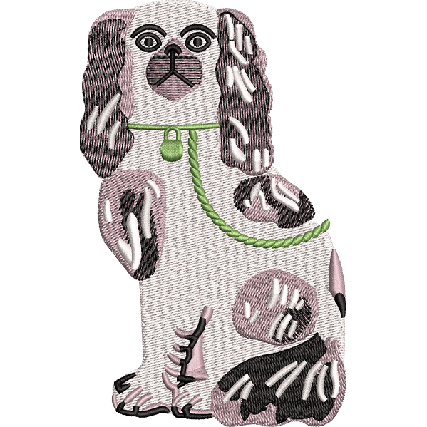 Pink Pet Dog Embroidery Design