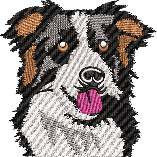 Stare Embroidery Dog Design