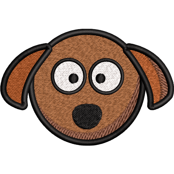 Brown Dog Face Design