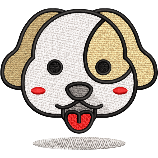 dog face embroidery design
