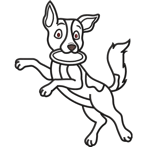 dog line embroidery design