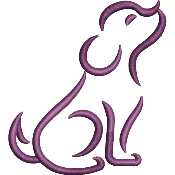 Outlined Dog Design