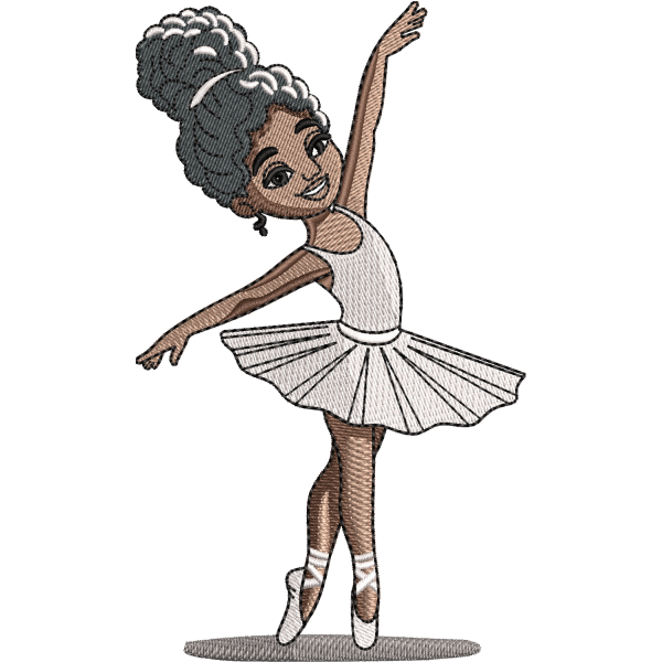Ballerina Embroidery Design