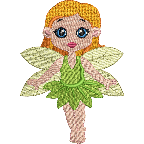 fly girl embroidery design