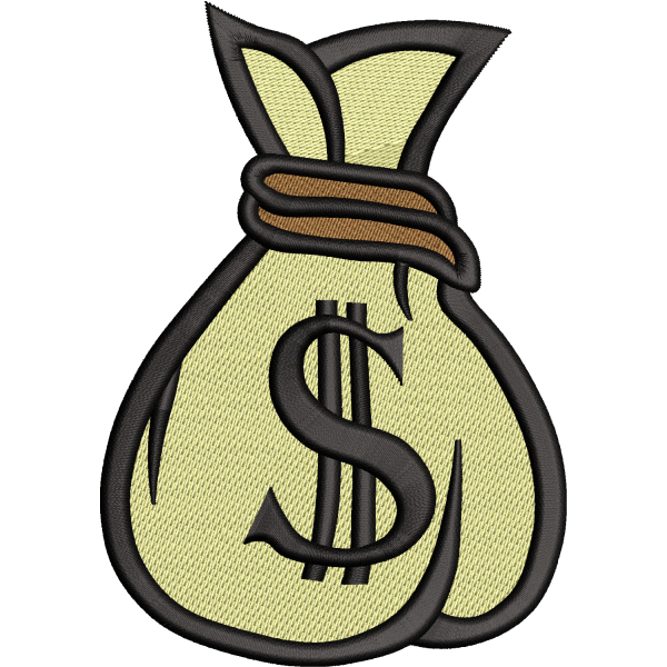 Dollar Bag Filled Design