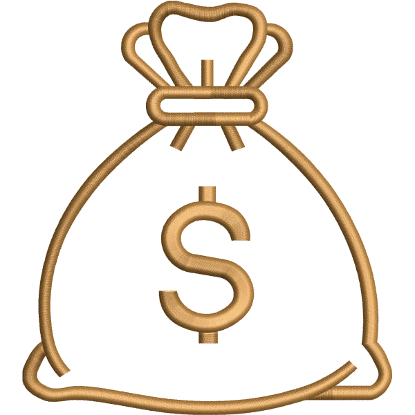 Dollar Bag Outline Design