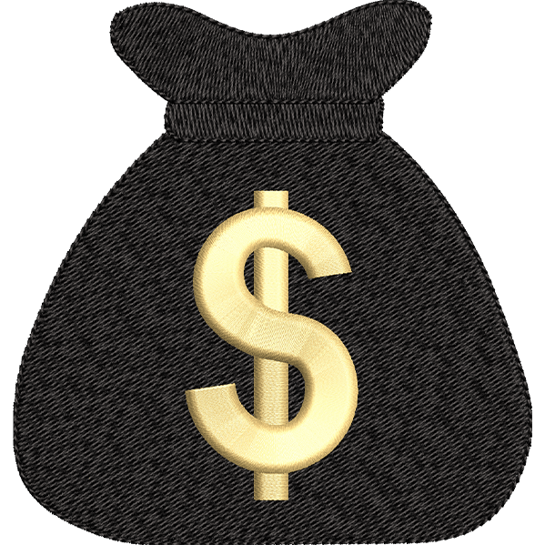 Dollar Bag Embroidery Design