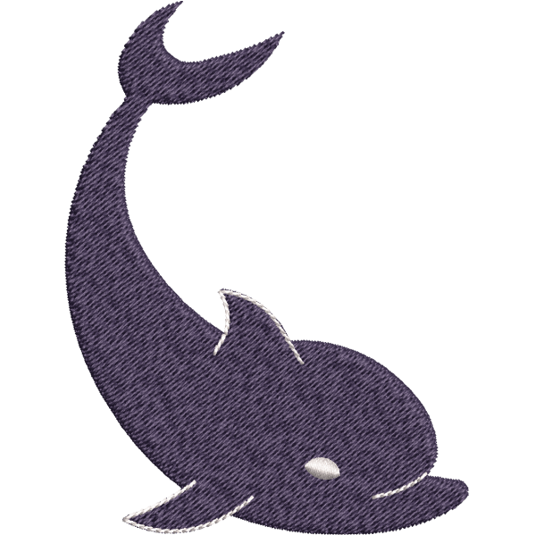 Diving Dolphin Embroidery Design