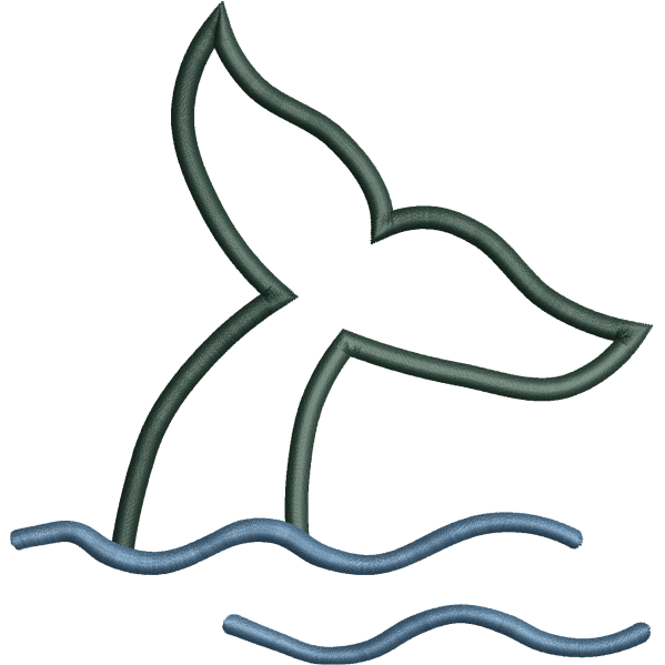 Fish Tail Embroidery Design