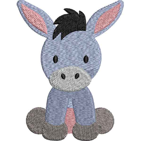 Baby Donkey Embroidery Design