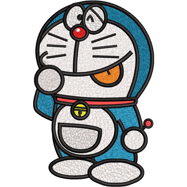 doremon embroidery design
