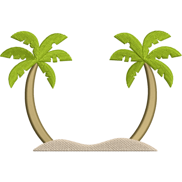 Double Palm Trees Design