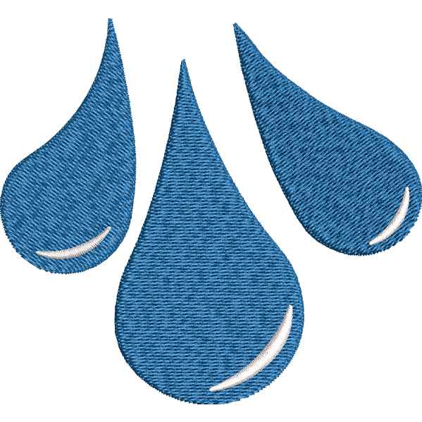 Water Drops Embroidery Design