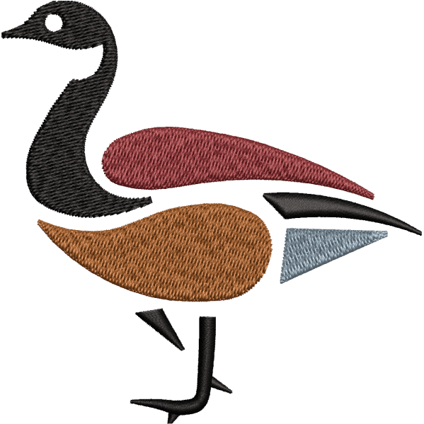 Standing Duck Embroidery Design
