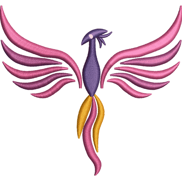 Violet Winged Peacock Design