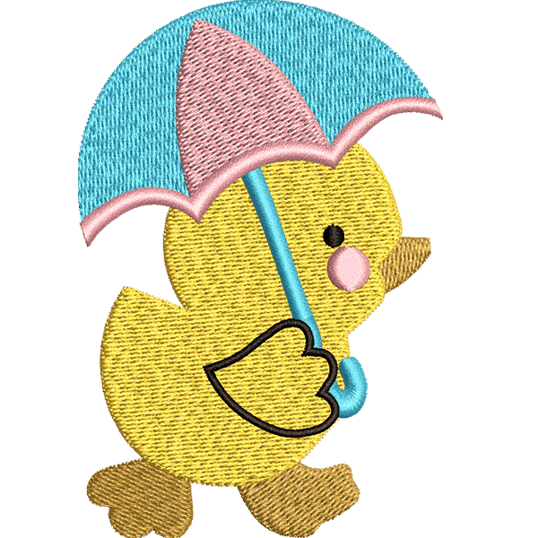 Duck With Umbrella Design