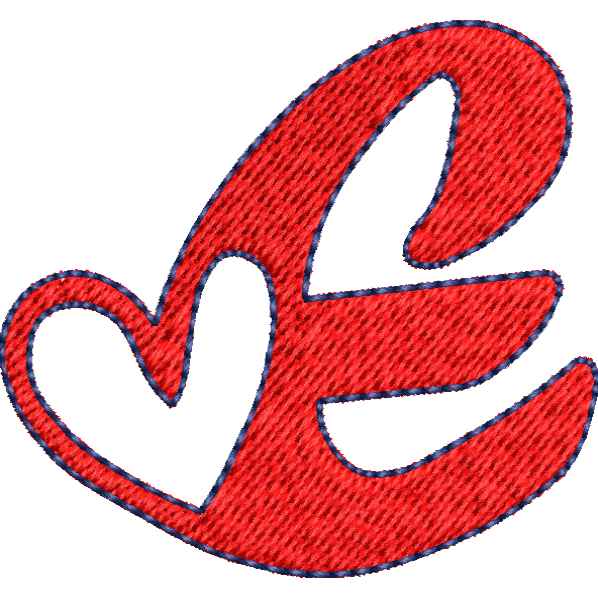 Heart Alphabet E