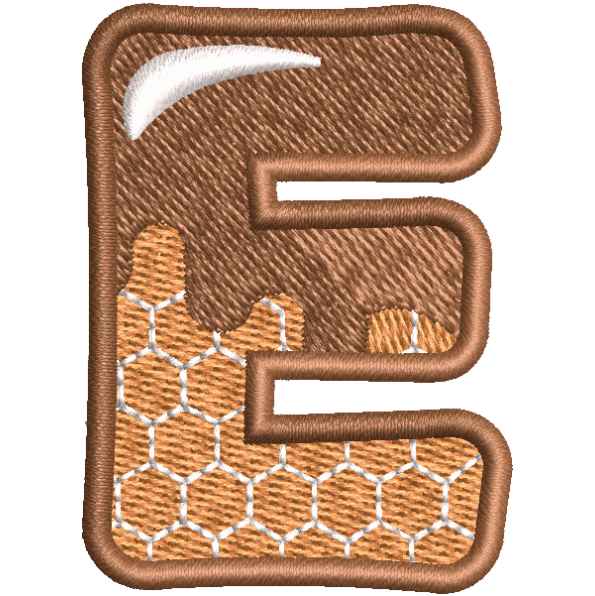 Brown Alphabet E