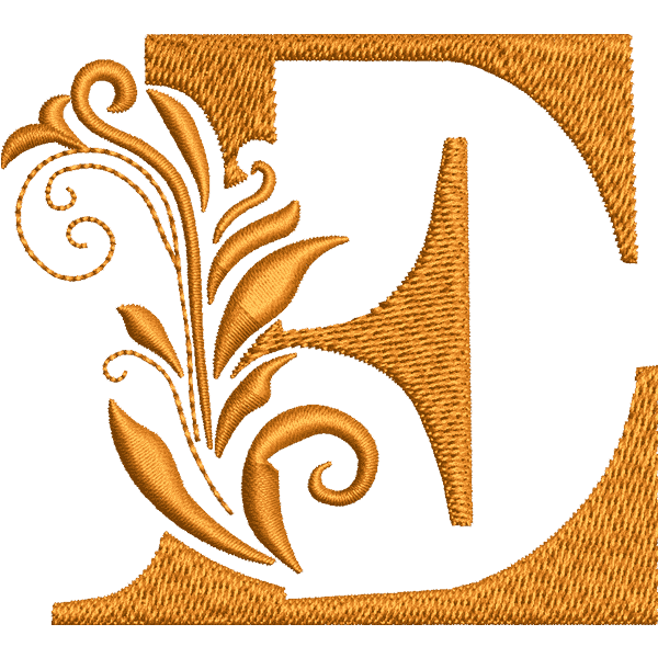 Flower Letter E Design