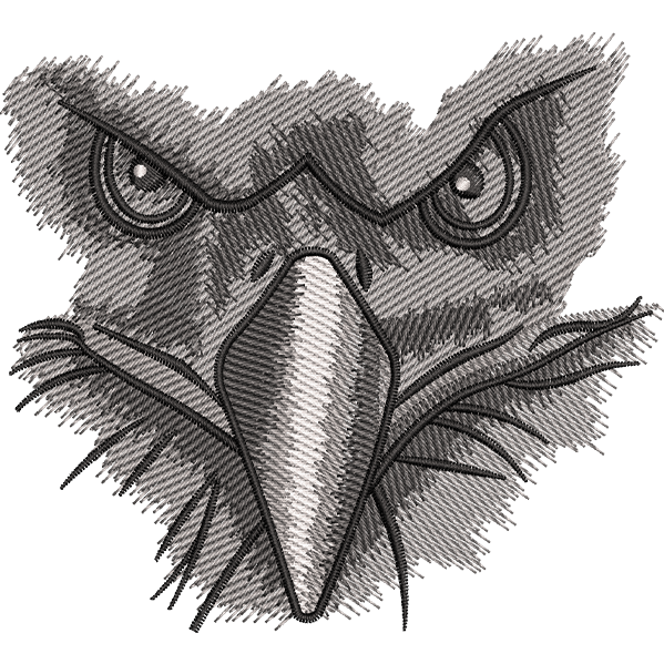 Black Eagle Face Design