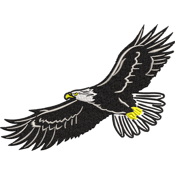 Black Eagle Embroidery Design
