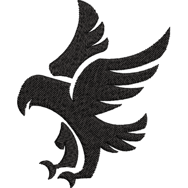 Black Hawk Embroidery Design