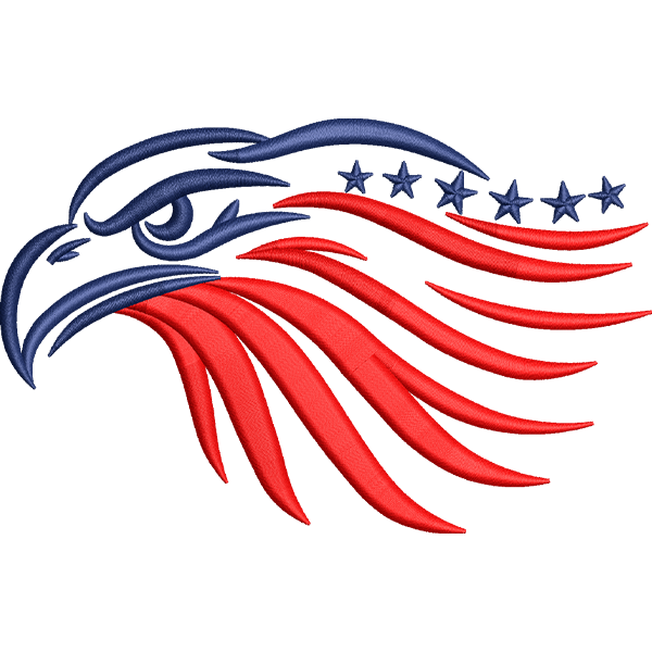Usa Eagle Embroidery Design