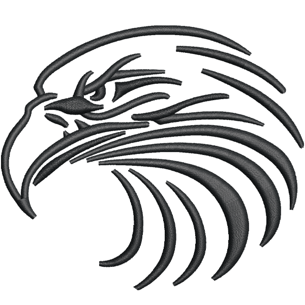 Eagle Sketch Embroidery Design