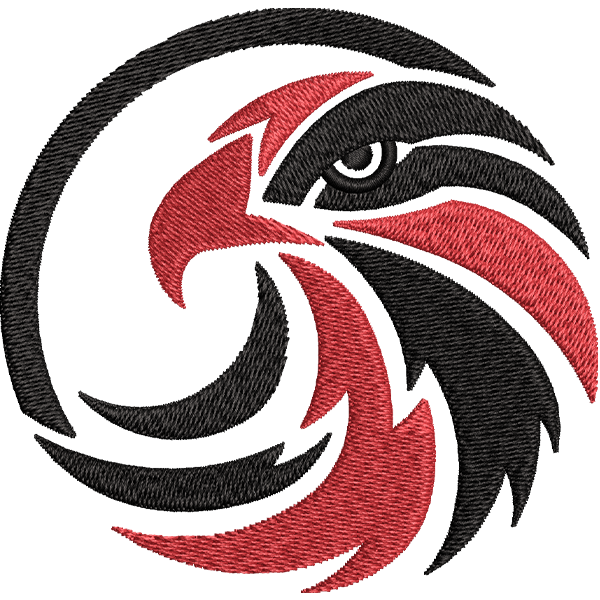 Round Eagle Embroiery Design