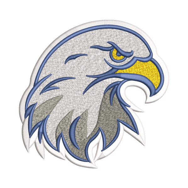 half eagle embroidery design