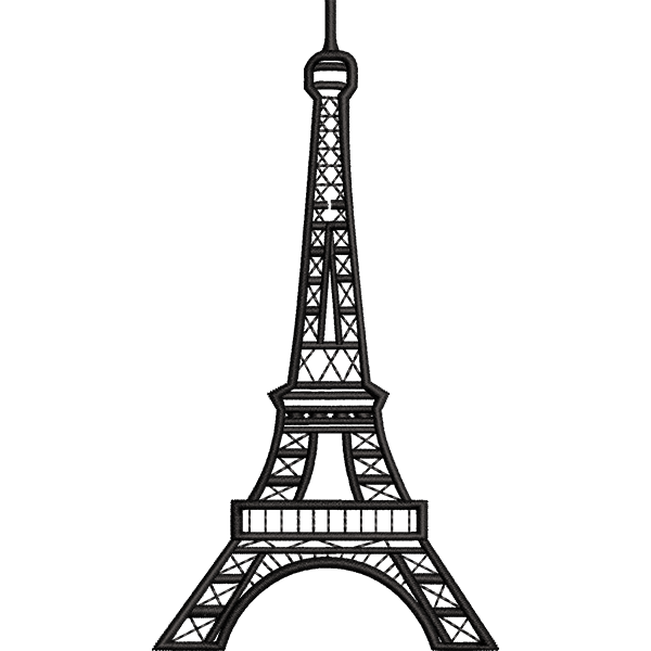 Eiffel Tower Embroidery Design