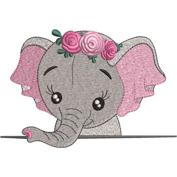 elephanty embroidery design