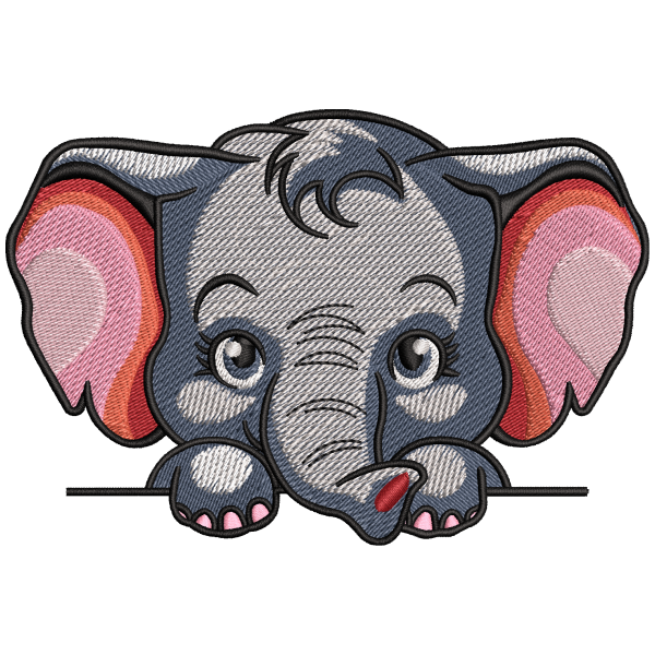 Elephant Embroidery Design