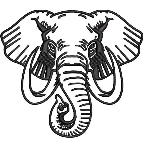 Elephant Face Design