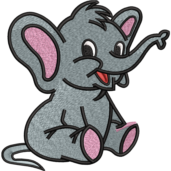 elephant embroidery design