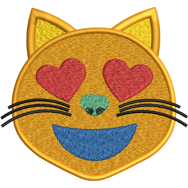 Heart Eye Cat Design