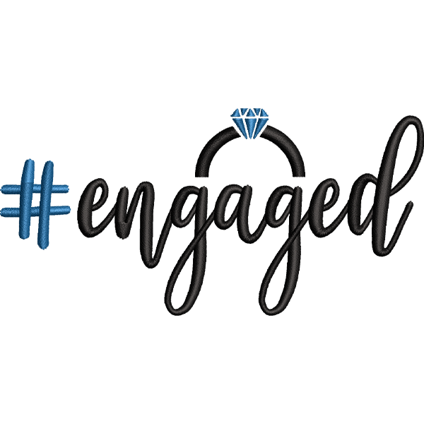 Engaged Embroidery Design