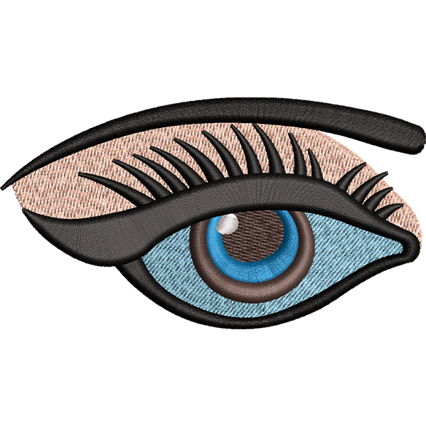 Human Eye Embroidery Design