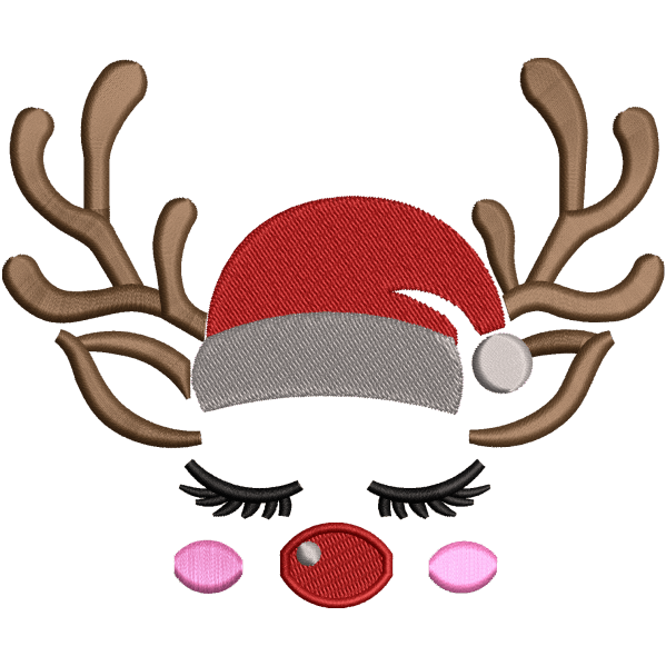 christmas eyes embroidery design