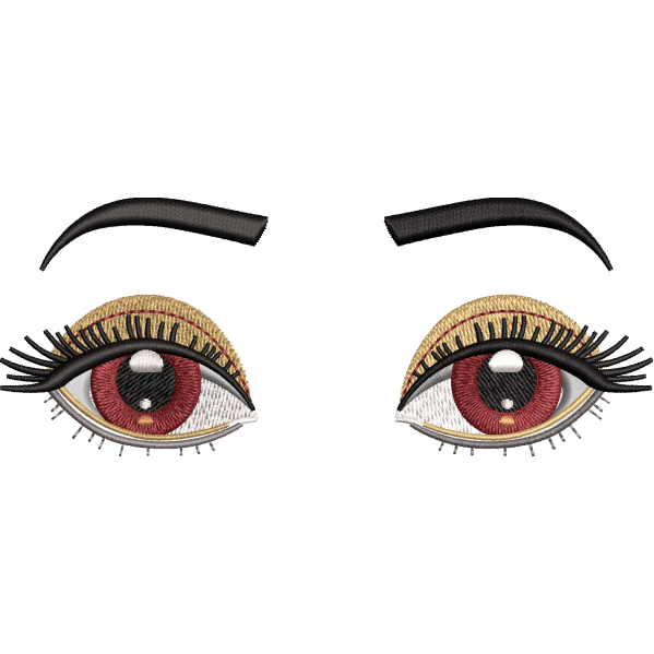 Girl Eye Embroidery Design