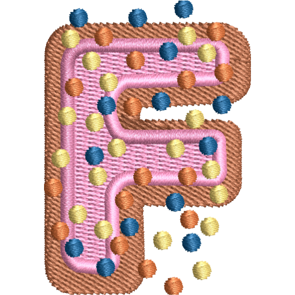 Pink Alphabet F